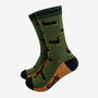 Sausage Dog Pinstripe Bamboo Socks Men's Khaki Green, thumbnail 1 of 4