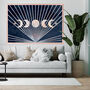 Boho Moon Rays Phase Cycle Wall Art Print, thumbnail 2 of 3