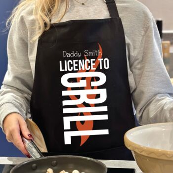 Personalised Licence To Grill Apron, 2 of 6