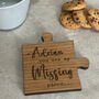 Personalised Oak Veneer Jigsaw Coaster Gift, thumbnail 3 of 3