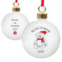 Personalised 1st Christmas Teddy Bear Bauble, thumbnail 3 of 4
