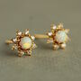 Opal Flower Stud Earrings, thumbnail 1 of 7