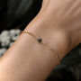 May Birthstone Emerald Gold Bracelet, thumbnail 1 of 5