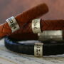 Personalised Classic Silver And Leather Bracelet, thumbnail 12 of 12