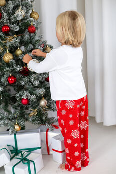 Family Christmas 'Believes' Personalised Pyjamas Available In Red And Green, 5 of 12