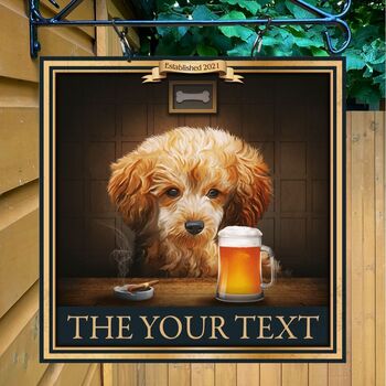 Pooch And Pint Personalised Pub Sign/Bar Sign/Man Cave, 7 of 8
