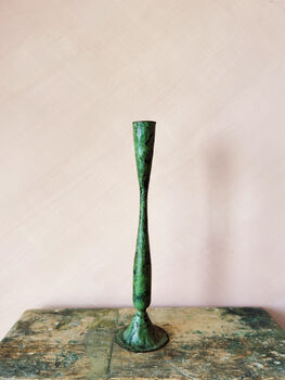 Verdigris Candle Holder, Shelley, 7 of 8