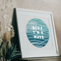 Ride The Wave, Nautical Ocean Wave Print, thumbnail 4 of 4