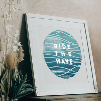 Ride The Wave, Nautical Ocean Wave Print, 4 of 4