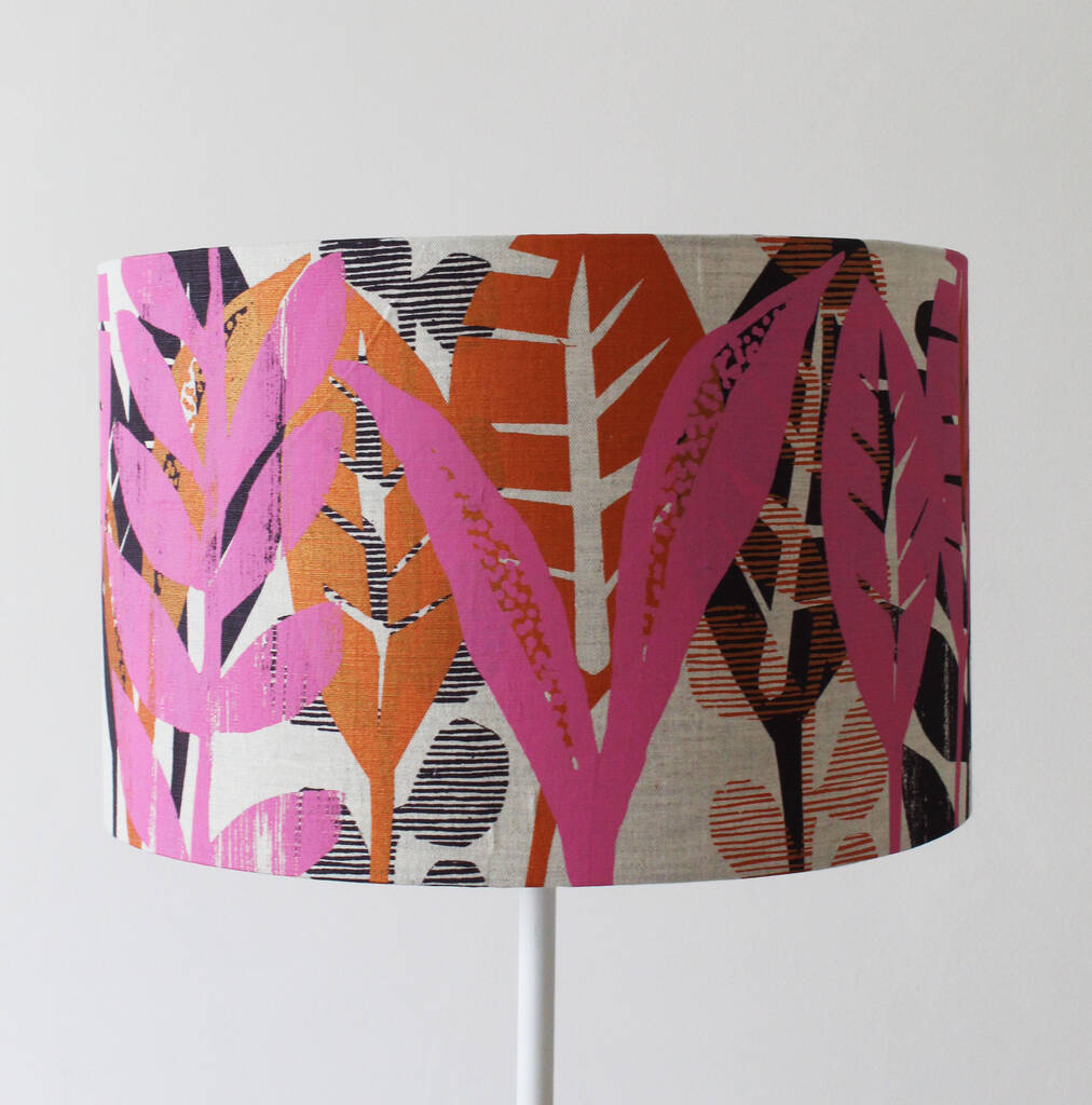 Jungle Cutout Lampshade Orange, Pink And Wine, 1 of 3