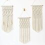 Pack Of Three Storm Macrame Wall Hanging Tapestry, thumbnail 4 of 6
