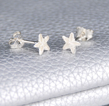 Hand Crafted Tiny Starfish Stud Earrings, 2 of 5