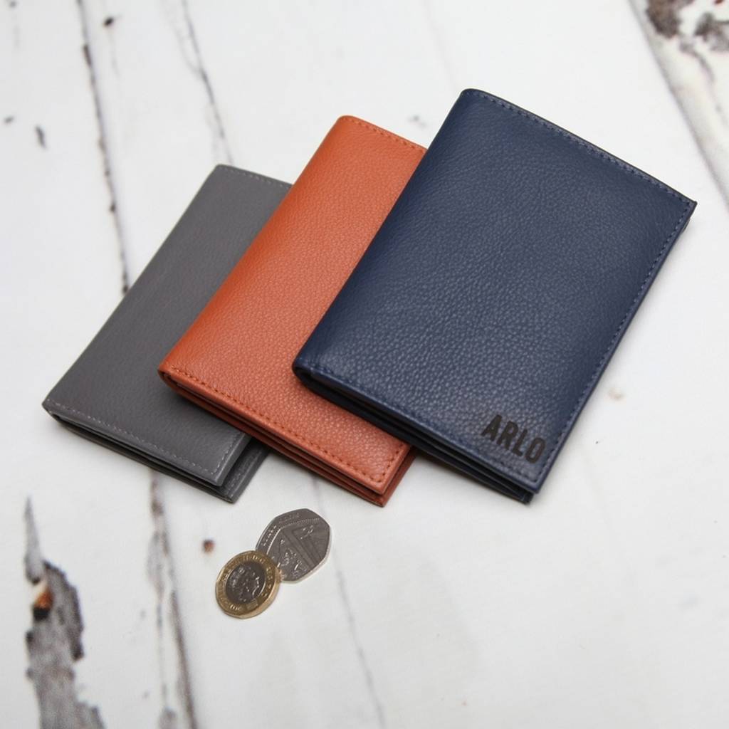 Personalised Men&#39;s Leather Wallet With Coin Pocket By Nv London Calcutta | www.neverfullbag.com