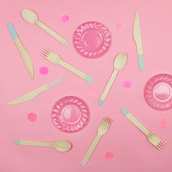 Pastel Tipped Wooden Cutlery, 3 of 4