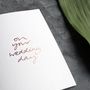 'On Your Wedding Day' Rose Gold Foil Wedding Card, thumbnail 2 of 3