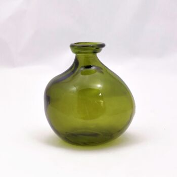 Recycled Glass Vase | 18cm Blown Glass | 10 Colours, 9 of 9