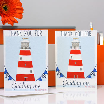 Personalised Lighthouse Teacher Card, 4 of 6