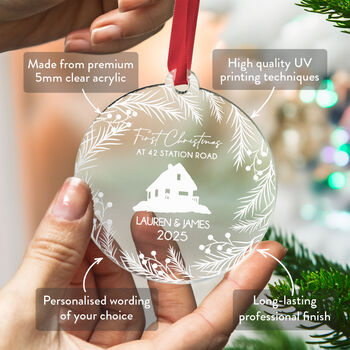 First Christmas Address Ornament Couple Names 2025, 2 of 8