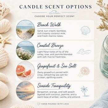 Coastal Scented Candle Smells Like A Walk On The Beach, 2 of 3
