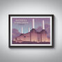 Battersea Power Station London Travel Poster Art Print, thumbnail 1 of 8