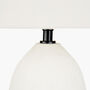 White Vintage Textured Ceramic Table Lamp, thumbnail 7 of 8