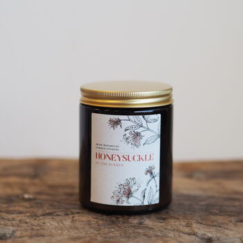 Honeysuckle Botanical Candle Hand Poured In Ireland, 3 of 3