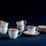 White Set Of Six Porcelain Espresso Cup And Saucer, thumbnail 11 of 12