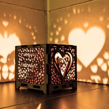 Valentine's Day Wooden Lantern With Gift, 6 of 6