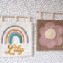 Set Of Two Punchneedle Personalised Wall Art, thumbnail 5 of 5