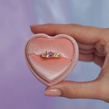 Pink Pear Drop Gemstone Ring, 5 of 9