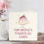 Merry Christmas To My Wife Personalised Character Card, thumbnail 1 of 4