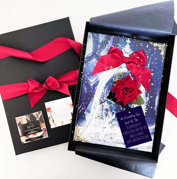 Fairytale Personalised Velvet Rose Christmas Boxed Card, 7 of 8