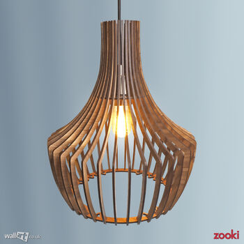 Zooki Six 'Freyr' Wooden Pendant Light, 7 of 9