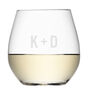 Monogrammed Stemless White Wine Glass, thumbnail 2 of 6