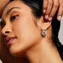 Cleo Molten Texture Open Hoop Earrings, thumbnail 1 of 2