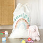 Personalised Rainbow Large Drawstring Storage Sack, thumbnail 1 of 3