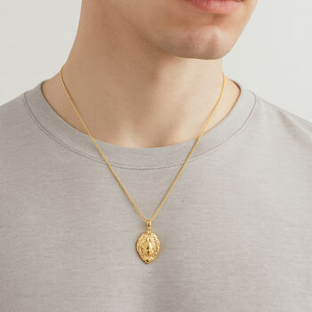 Personalised 9ct Yellow Gold Lion Head Pendant, 2 of 7