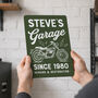Vintage Motorbike Personalised Metal Garage Sign, thumbnail 2 of 4