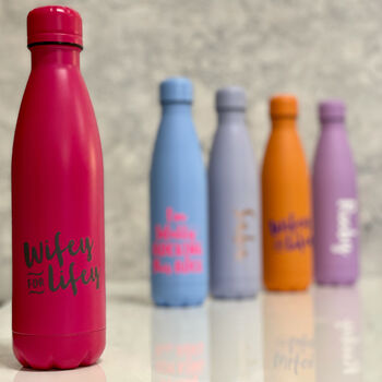 Wifey For Lifey Colour Block Water Bottle, 7 of 10