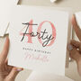 Personalised 40th Birthday Card For Wife, thumbnail 1 of 1