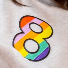 Grey Kids Rainbow Age Embroidered Sweatshirt, 3 of 3