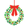 Sending Love At Christmas, Wreath Card, thumbnail 2 of 2