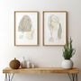 A Pair Of Line Art Figure Unframed Prints, thumbnail 7 of 9