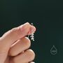Olive Leaf Dangle Earrings In Sterling Silver, thumbnail 6 of 9