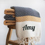 Personalised Cotton Throw, Sustainable Gift, thumbnail 1 of 12