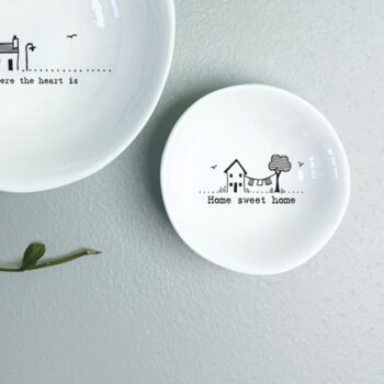 East Of India Porcelain Small Bowl Home Sweet Home, 3 of 3