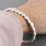 Silver Pebble Bangle Bracelet, thumbnail 4 of 8