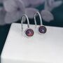 Sterling Silver Purple Opal Drop Earrings, thumbnail 4 of 12