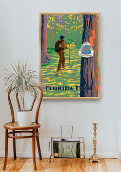 Florida National Scenic Trail USA Travel Poster Print, 4 of 8