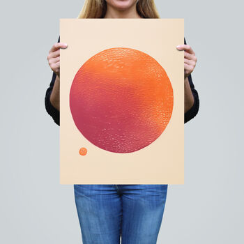 Orange Sun Simple Abstract Modern Wall Art Print, 2 of 6